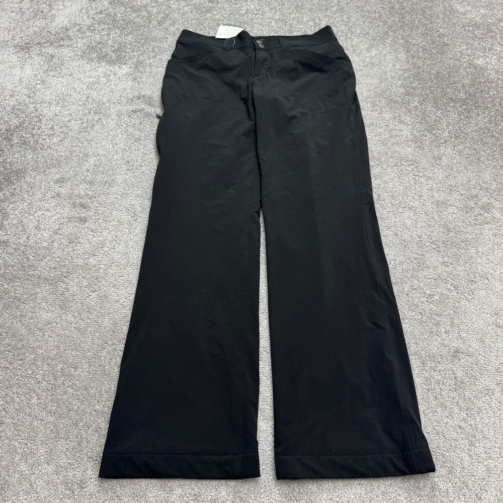 Eddie Bauer Fleece Lined Water Repellent Active Pants Womens 4 Black Outdoor NWT